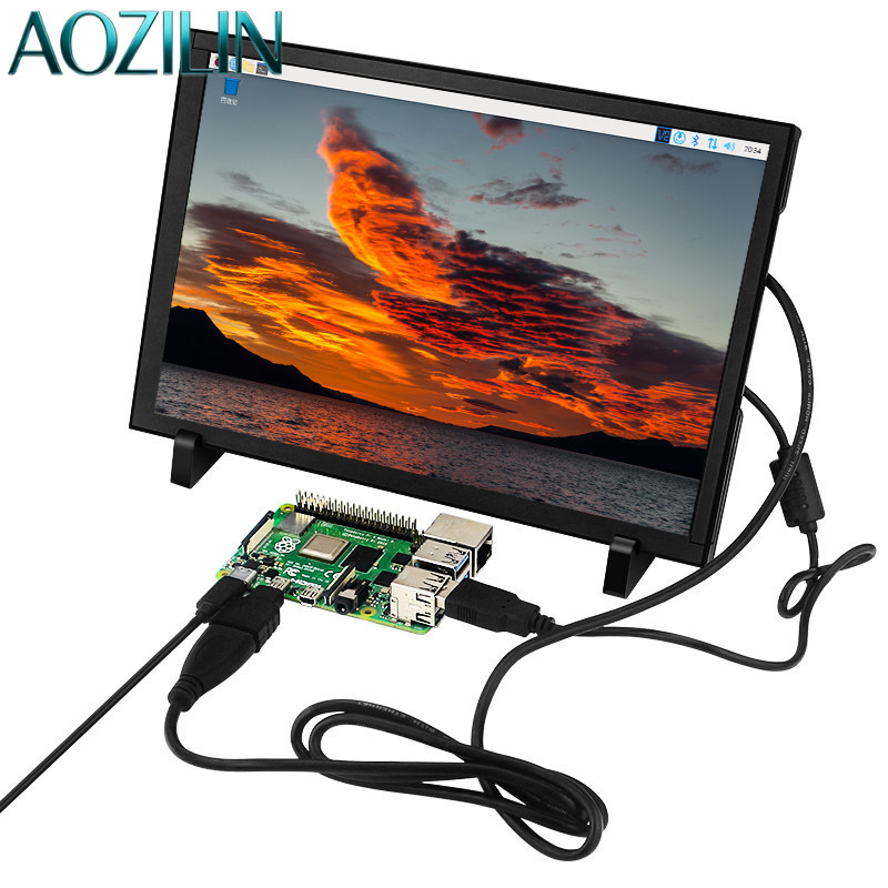 شاشة عرض AOZILIN مقاس 5/7/10.1 - مراجعة Raspberry Pi 10.1 Inch Capacitive Touch Screen Ips وسعره